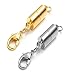 Dsmile 6 Pcs Gold Color and Silver Color Magnetic Lobster Clasps for Jewelry Necklace Bracelet