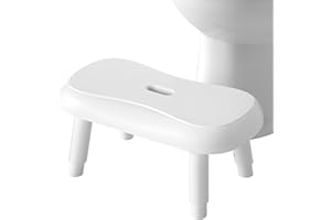 Clirass Toilet Stool Squat - 6.7", 7.5", 8.3" and 9" Adjustable Heights - Bathroom Potty Poop Stool for Adults and Kids with Non-Slip Design