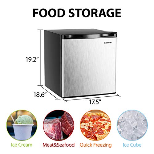 Euhomy-Mini-Freezer-Countertop-Energy-Star-11-Cubic-Feet-Single-Door-Compact-Upright-Freezer-with-Reversible-Stainless-Steel-DoorSilver