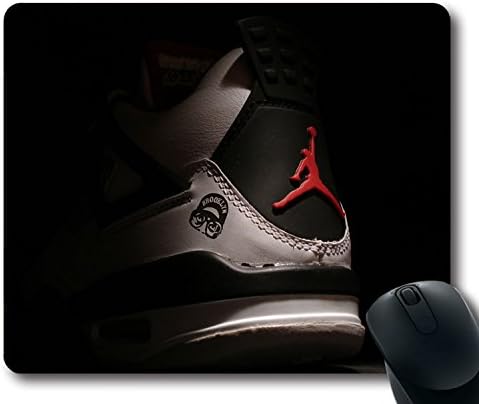 Custom Gaming Mouse Pad with Jordan Mars Mars Blackmon Air Jordan Shoes Logo Sports Style Non-Slip Neoprene Rubber Standard Size 9 Inch(220mm) X 7 Inch(180mm) X 1/8(3mm) Desktop Mousepad Laptop Mousepads Comfortable Computer Mouse Mat