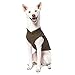 Gooby - Fleece Vest, Small Dog Pullover Fleece Jacket with Leash Ring, Brown, Medium