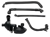 PCV Valve Positive Crankcase Vent Valve Breather Hose Kit For BMW E46 3 SERIES E39 E60 X3 X5 11157532649 11617501566 11611432559 11617504535 11617504536, PCV Crank Case Ventilation Oil Separator Hose