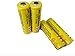 ON THE WAY®6X BRC 18650 Battery 5000mAh1 3.7V Li-ion Rechargeable Button Top Battery Yellow Low Discharge Rate No Memory Effect Battery for Flashlights
