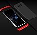 AICase Galaxy S8 Case, 3 in 1 Ultra Thin and Slim Hard PC Case Anti-Scratches Premium Slim 360 Degree Full Body Protective Cover for Samsung Galaxy S8 Case (5.8'')(2017) (Red&Black+Lanyard)