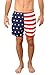 UZZI Men's American Flag Swim Trunks Red/Blue M