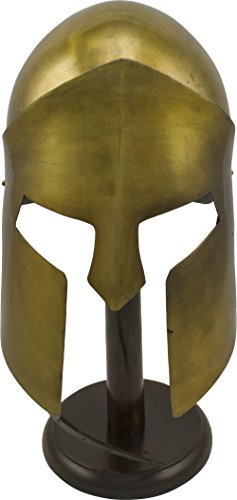 Red Deer Spartan Corinthian Battle Ready LARP Helmet with Stand