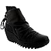 Womens Fly London Yama Leather Casual Wedge Heel Ankle Boot Lace Up Shoe