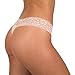 Sexy Basics Women's 6 Pack Tonia Stretch Lace Thong Pantys (XL/8, 6 Pack- Rose/Red/Teal/ Purple /Blue/ Black)