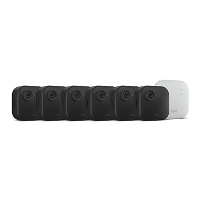 Blink Outdoor 4 XR – two-year battery wireless camera with 4x security coverage, 1000 ft open-air range or 400 ft with typical use — 6 camera system