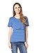 Bearsland Maternity Women's Striped Short Sleeves Maternity Nursing Top Bluegreen Size M