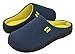 RockDove Men's Original Two-Tone Memory Foam Slipper, Size 11-12 US Men, Blue/Maize