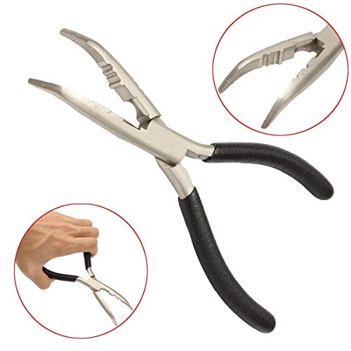 17cm Stainless Steel Fishing Pliers Scissor Hook Removal Tool Line Cutter Tackle - Thumbnail 7