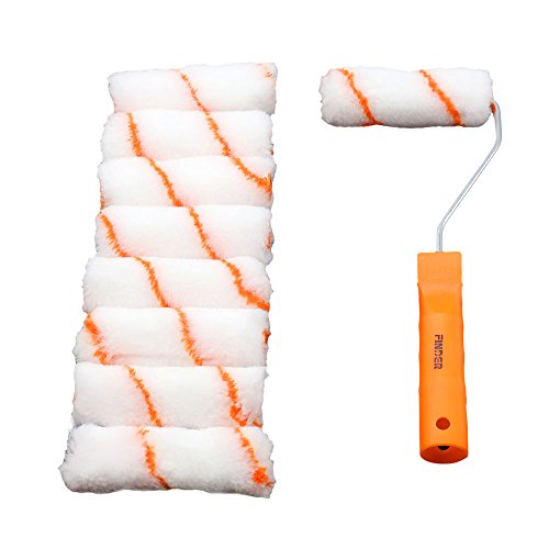 Finder 4''(100mm) Professional Wall Paint Roller Brush Replacable 10-Piece Tool Kit - Thumbnail 5