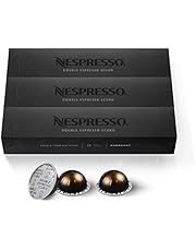 Nespresso Capsules VertuoLine, Double Espresso Scuro, Dark Roast Espresso Coffee, 30 Count Coffee Pods, Brews 2.7 Ounce