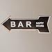 Ochoice Bar Signs Retro Arrow Embossed Metal Signs for Wall Decoration