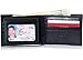 Alpine Swiss Mens Leather Wallet 2-In-1 Bifold Flip up Removable Card Case Black