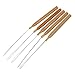 Micro Ring Hair Extension Loop Needle Threader Feather Hook Tool Wire Pulling Hook Tools for silicone Microlink Nano beads Cold Fusion (6Pcs)