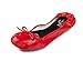 Silky Toes Foldable Flats for Women Purse Ballet Shoes Ballerina Slippers Red