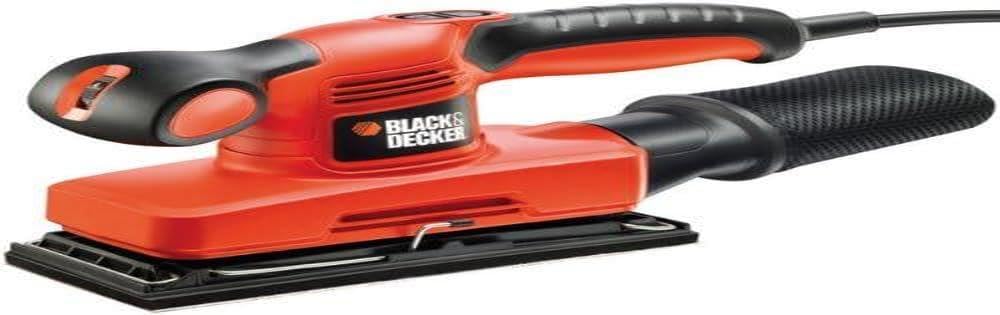 BLACK+DECKER 240 W Orbital Sander Power Tool 1/3 Sheet with Kitbox, KA320EKA-GB