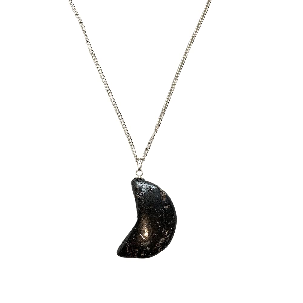VIE Crescent Shaped Pendant, 4x2cm (Hematite) — image 1