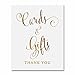 Cards & Gifts Gold Foil Print Wedding Reception Signage Gift Table Sign Party Decor Calligraphy Newlyweds Modern Metallic Poster 5 inches x 7 inches D35
