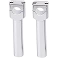 1" Handlebar Bar Risers Motorcycle Bar Clamps For Streetbob, Goldfire Straight One Piece Tall Handle Bar Riser Extension Kit Compatible With Harley Chrome. 5.51" Raise