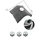 MISSONE Neck Support Travel Pillow, Travel Pillow for Airplanes Cars Office Napping Portable & Washable Grey