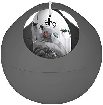 elhoB.for Soft Air 18 - Hanging Plant Pot Indoor - 100% Recycled Plastic - Ø 18.0 x H 17.5 cm - Black/Anthracite