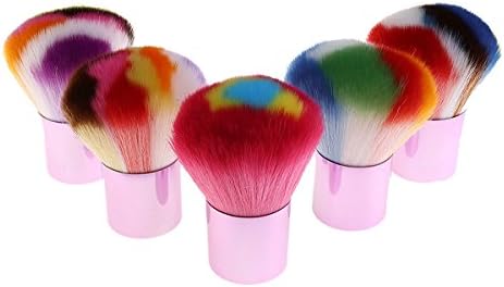 Vaneila Colorful Soft Face Blush Powder Nail Brush Foundation Makeup Cosmetic Short Handle Dust Cleaner