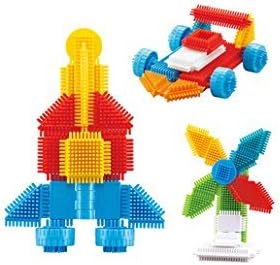 Houyue 50PCS Interlocking Blocks Toy Plastic Building Blocks for Children, 3 Years +
