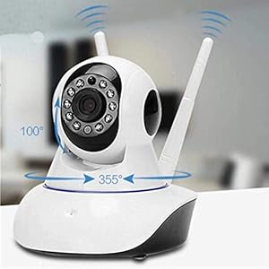 ADYM WiFi Wireless HD IP Security Camera CCTV [Watch Live Demo] | Two Way Communication | Night Vision Camera | Supports Upto 128 GB SD Card [Dual Antenna]