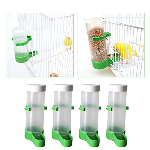 Jim-Hugh Bird Water Feeding Dispenser Bottle Drinking Cup Bowls for Pet Parrot Budgie Lovebirds Cockatiel Cage