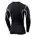 TCA Performance Long Sleeve Compression Shirt Men - BJJ Rashguard, Mens Compression Shirt, White/Black Compression Shirts Men - Black, L Mens (40-44