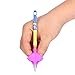 Pencil Grips Set (UPGRADED 4 Pack + BONUS Pencil Topper) - Silicon Posture Correction Trainer Finger Grips for Kids Preschoolers Children Adults Special Needs FOR BOTH RIGHT OR LEFT HANDED 