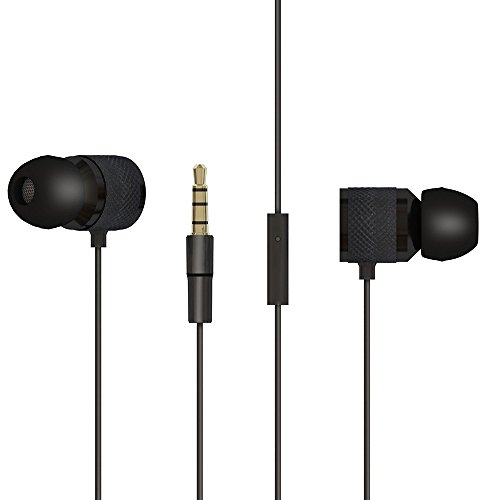 Earphones, In-Ear Earbuds Noise Isolation, Headphone,Earphones with Stereo Mic & Remote Control for Android and IPhone â€¦ (black)