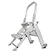 Xtend & Climb WT2 Contractor Series Folding Stool with Handrail, 2-Step, Aluminum