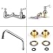 Wall Mount Faucet Heavy Duty Commercial Faucet 8 Inch Center with 8