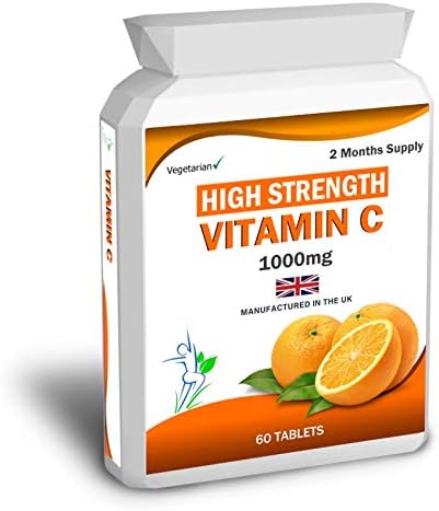 Vitamin C 1000mg Bioflavonoids Rosehip Tablets Double Strength 2 Months Supply Suitable Vegetarians Fast Delivery UK Manufactured Fast Delivery Within 3 Days