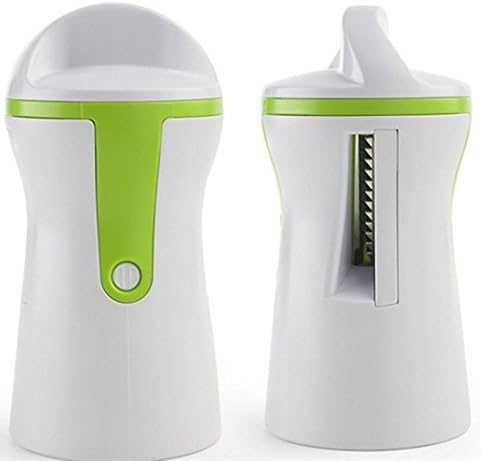 ZHIZU Hand Held Spiralizer Vegetable Slicer Bundle Spiral Vegetable Cutter Set Zucchini Pasta Noodle Spaghetti Maker (Green)