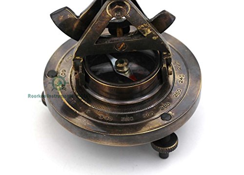 Roorkee Instruments India Unusual Gifts Vintage Look Brass Surveying Theodolite - Alidade Level