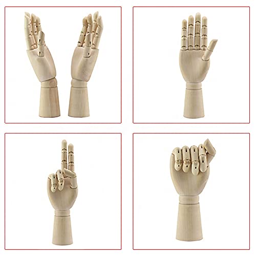 Wood Artist Drawing Manikin Articulated Mannequin with Wooden Flexible Fingers 10