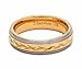 5mm 18K Gold Plated Wedding Ring Grade 5 Titanium Band Comfort Fit