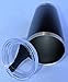 Double Wall Vacuum Insulated Stainless Steel Tumbler with Splash Proof Lid (20 oz, Midnight Black)