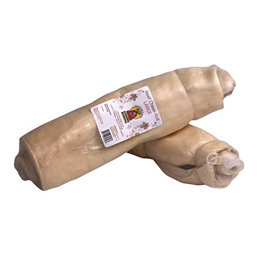 Barking Buddha Original Beef Cheek Rolls Super Thick All Natural
