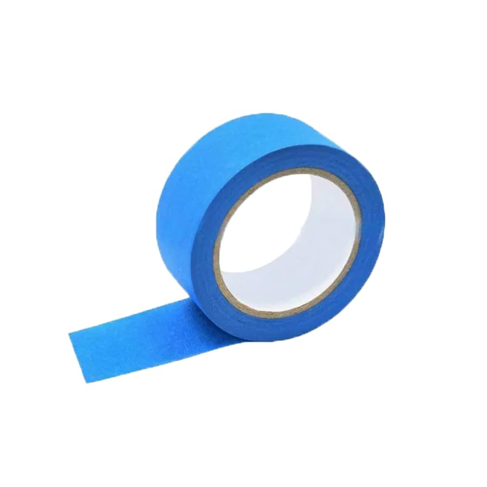 UKCable-Ties Blue Painters Clean Peel Masking Tape 25mm x 50mm UV-Resistant Long Lasting for Indoor/Outdoor (50mm x 25M)