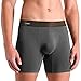 DAVID ARCHY Men's 3 Pack Underwear Soft Comfy Breathable Bamboo Rayon Basic Boxer Briefs No Fly (Dark Gray,M)
