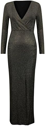 Ex Lipsy Silver Shimmer Sparkly Evening Party Maxi Dress Size 6 8 10 12 14
