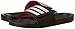 adidas Women's Adissage 2.0 Slides Sandal, Black/Metallic Silver/Shock Pink Silver, 9