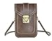Volcanic Rock Women Shoulder Bag PU Leather Crossbody Purse and Handbags Mini Cellphone Pouch Wallet Bag(237-Coffee)