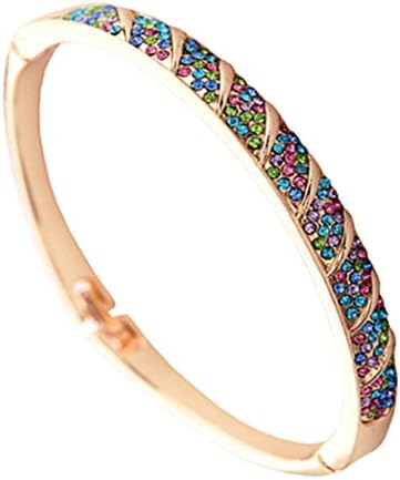 Pink Universe Exquisite Full Austrian Crystal Bracelet (golden color with crystal)